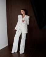 White Denim Suit