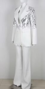 White sequins suit - Image 2
